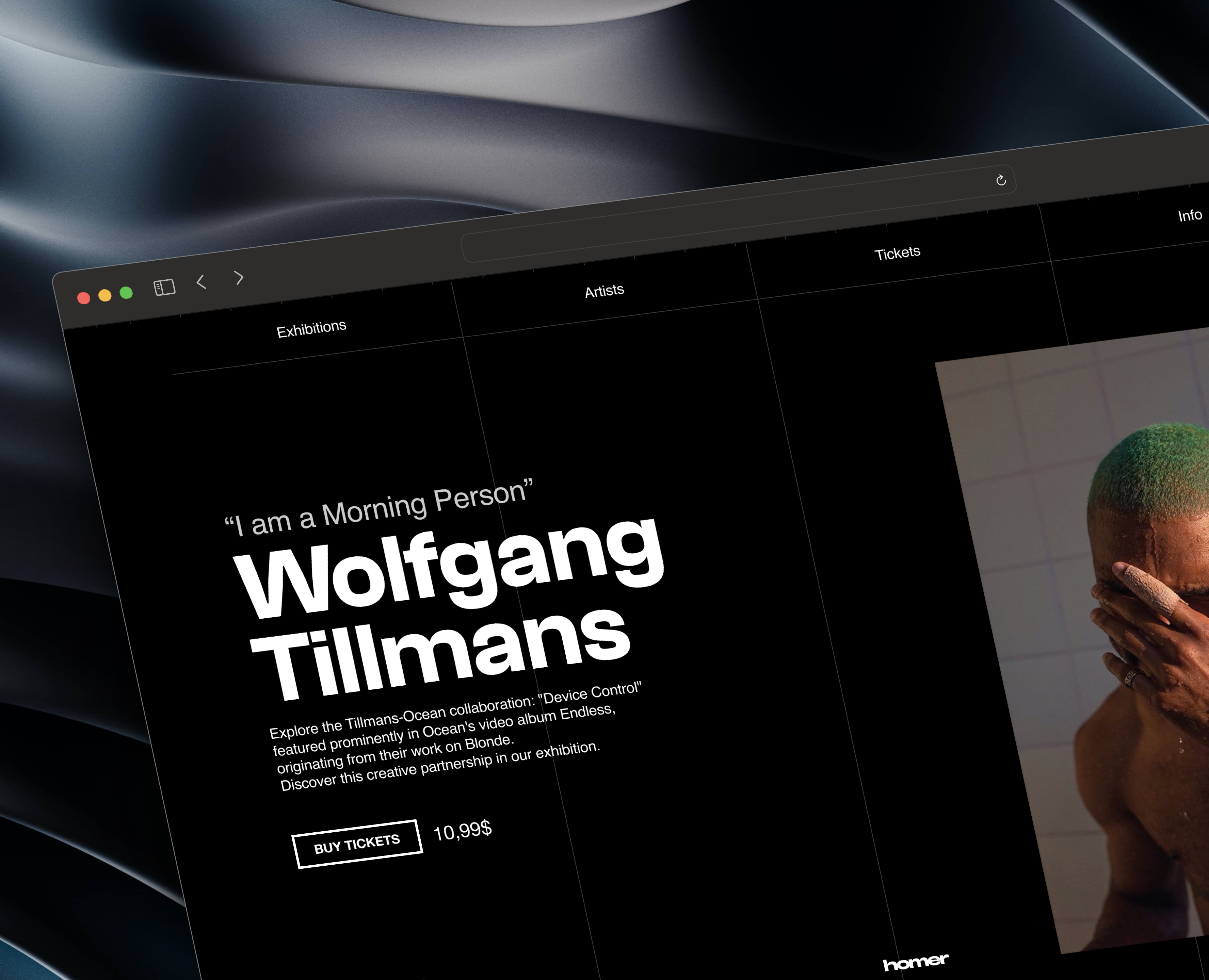 Frank Ocean - Wolfgang exhibition — Интерфейсы на Dprofile