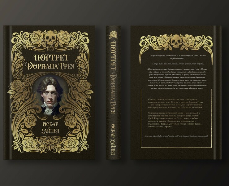 Обложка книги к роману Оскара Уайльда Портрет Дориана Грея. — Иллюстрация, Графика на Dprofile