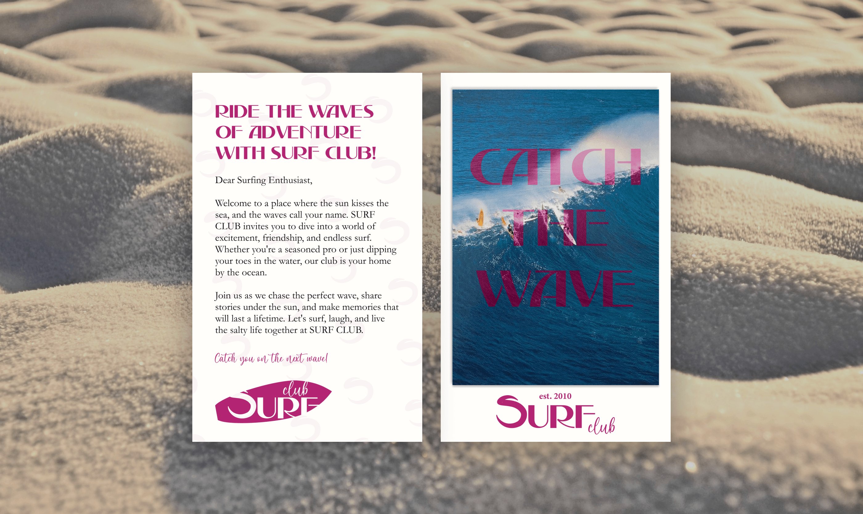 SURF CLUB | ФИРМЕННЫЙ СТИЛЬ | СЕРФИНГ — Изображение №7 — Брендинг, Графика на Dprofile