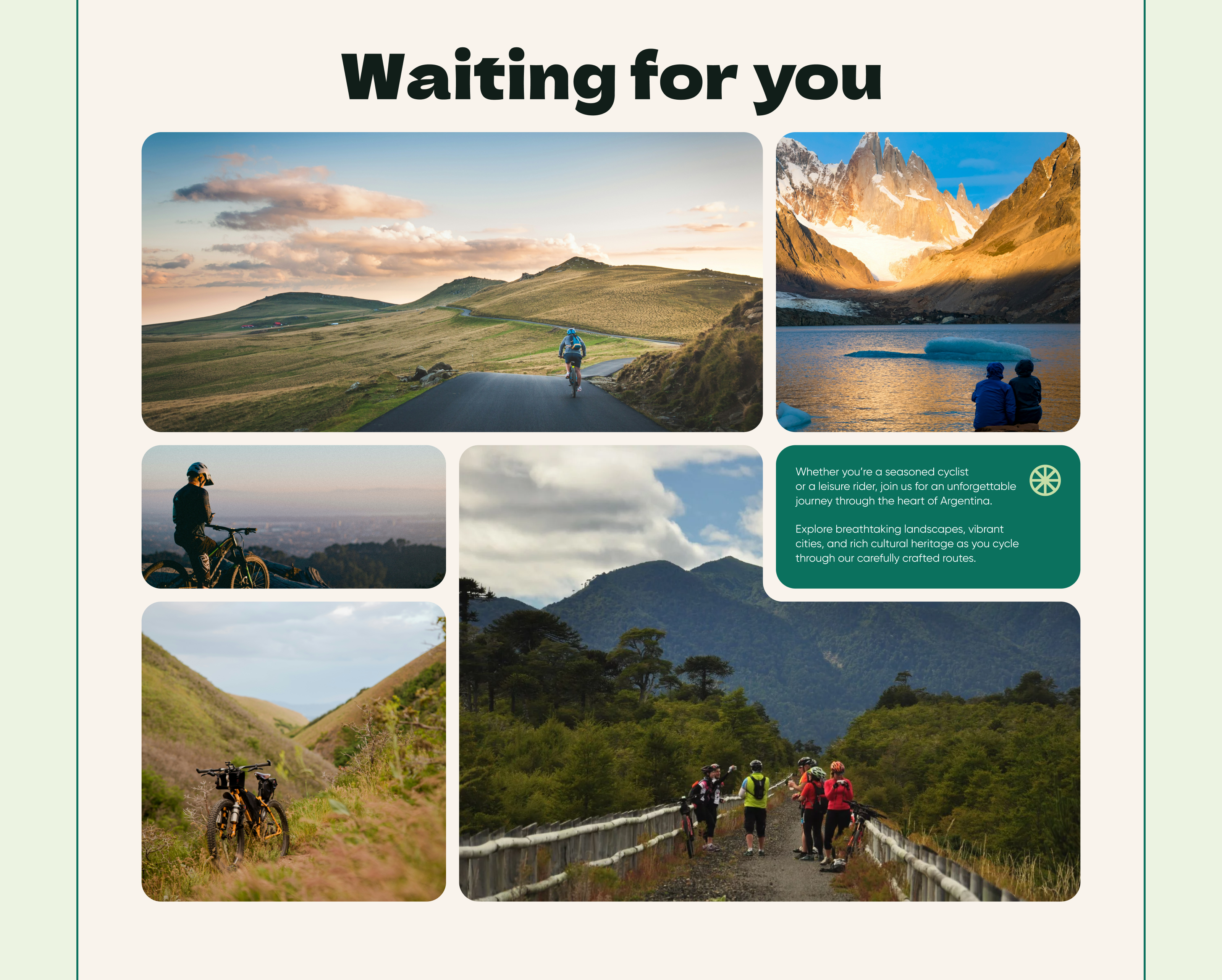 Cycling Trails in Argentina | Web Design Landing Page — Изображение №7 — Интерфейсы, Брендинг на Dprofile
