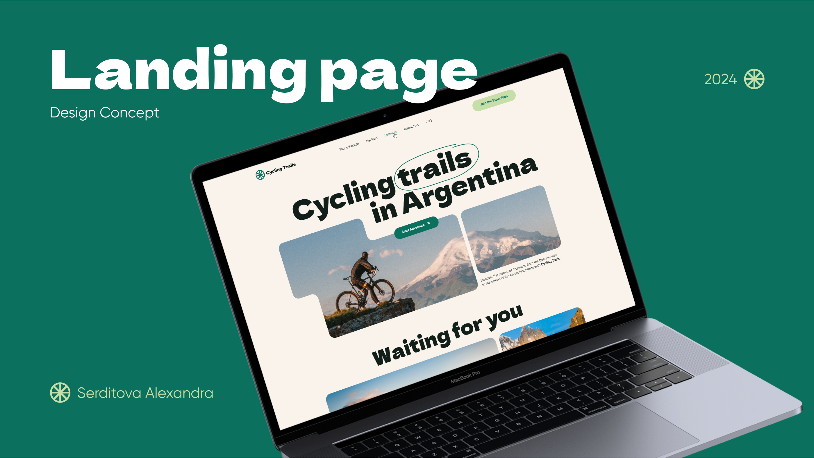 Cycling Trails in Argentina | Web Design Landing Page — Изображение №1 — Интерфейсы, Брендинг на Dprofile