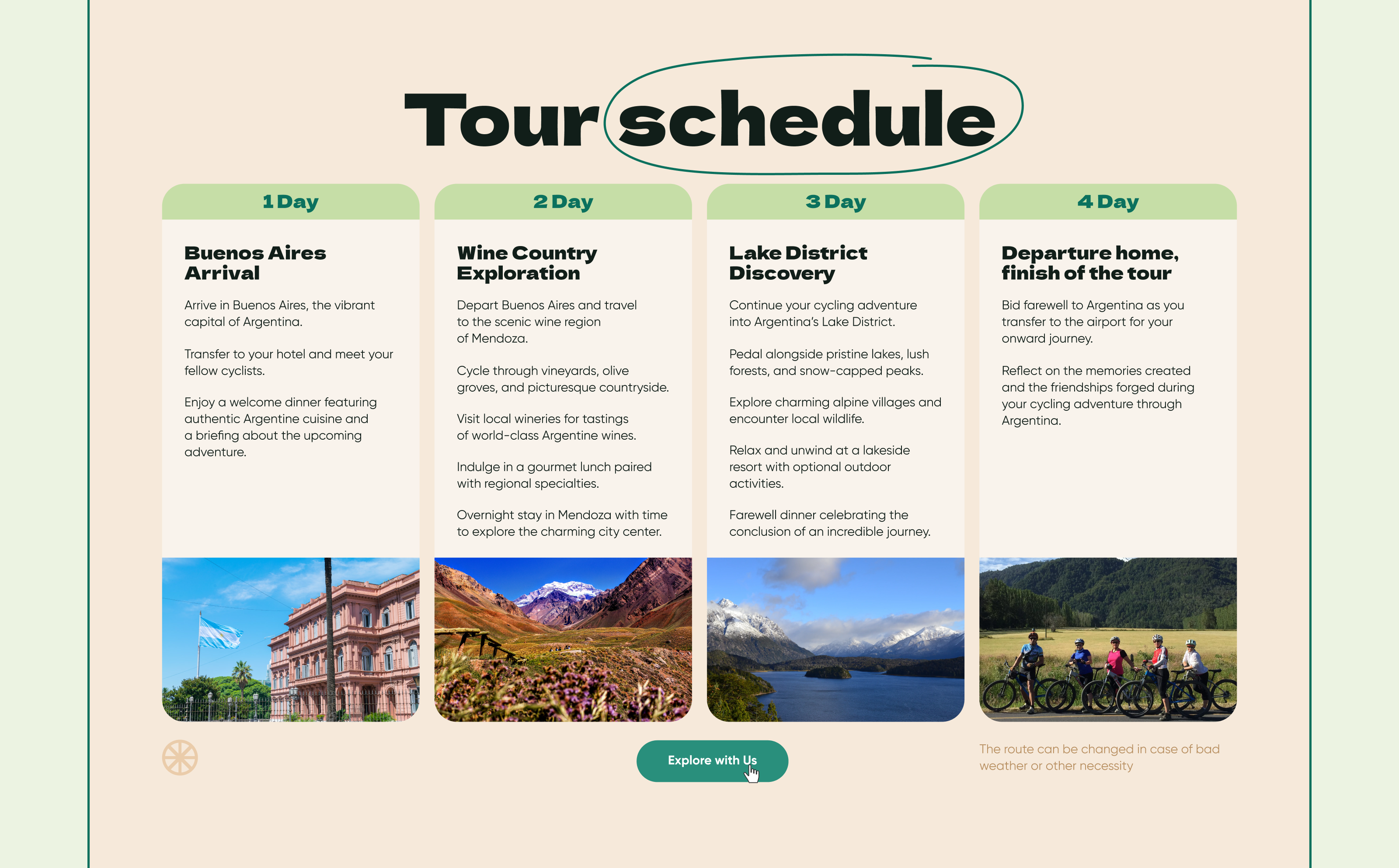 Cycling Trails in Argentina | Web Design Landing Page — Изображение №8 — Интерфейсы, Брендинг на Dprofile