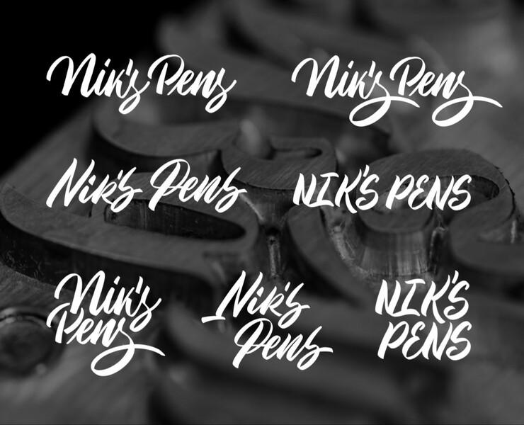 Nik's Pens. Логотип и леттеринг — Брендинг, Графика на Dprofile