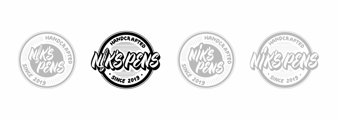 Nik's Pens. Логотип и леттеринг — Изображение №6 — Брендинг, Графика на Dprofile