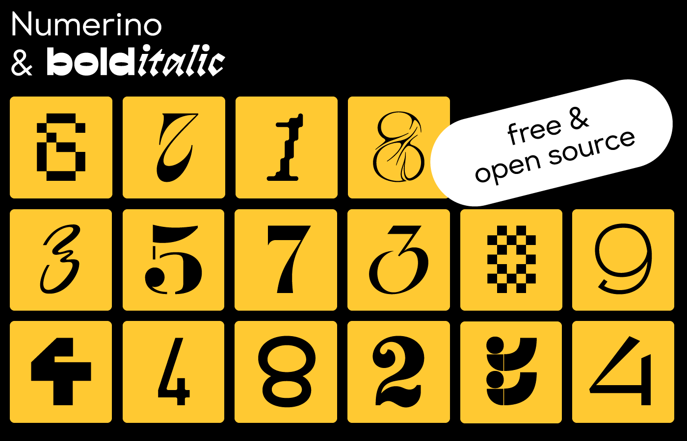 Numerino. Бесплатный шрифт из цифр — Изображение №1 — Брендинг, Графика на Dprofile