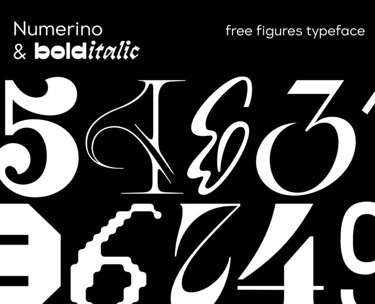 Numerino. Бесплатный шрифт из цифр — Брендинг, Графика на Dprofile