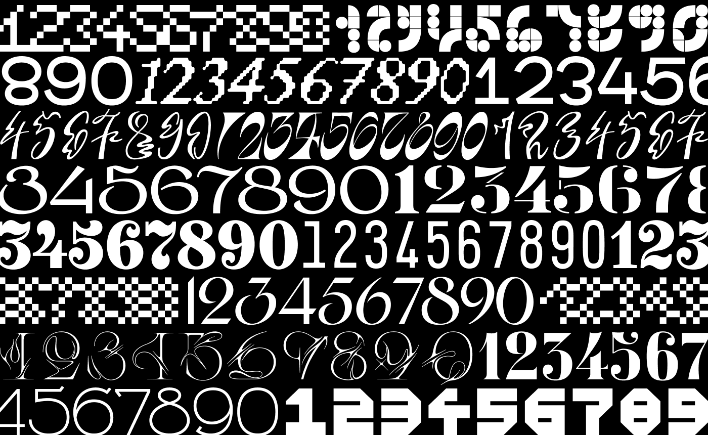 Numerino. Бесплатный шрифт из цифр — Изображение №3 — Брендинг, Графика на Dprofile