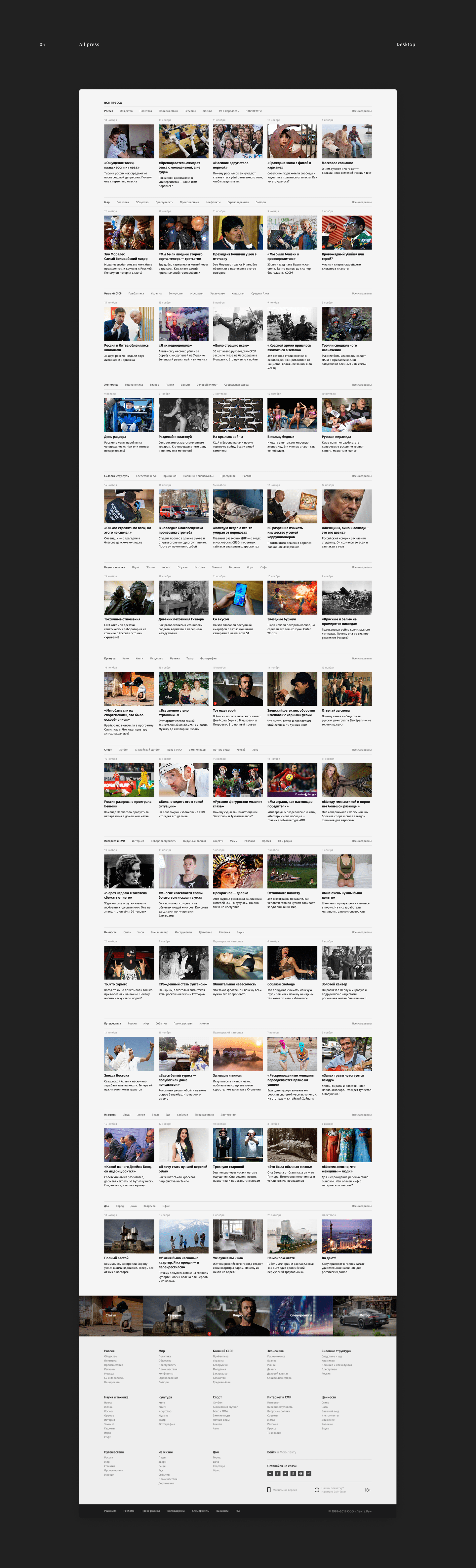Redesign concept Lenta.ru — Изображение №9 — Интерфейсы на Dprofile