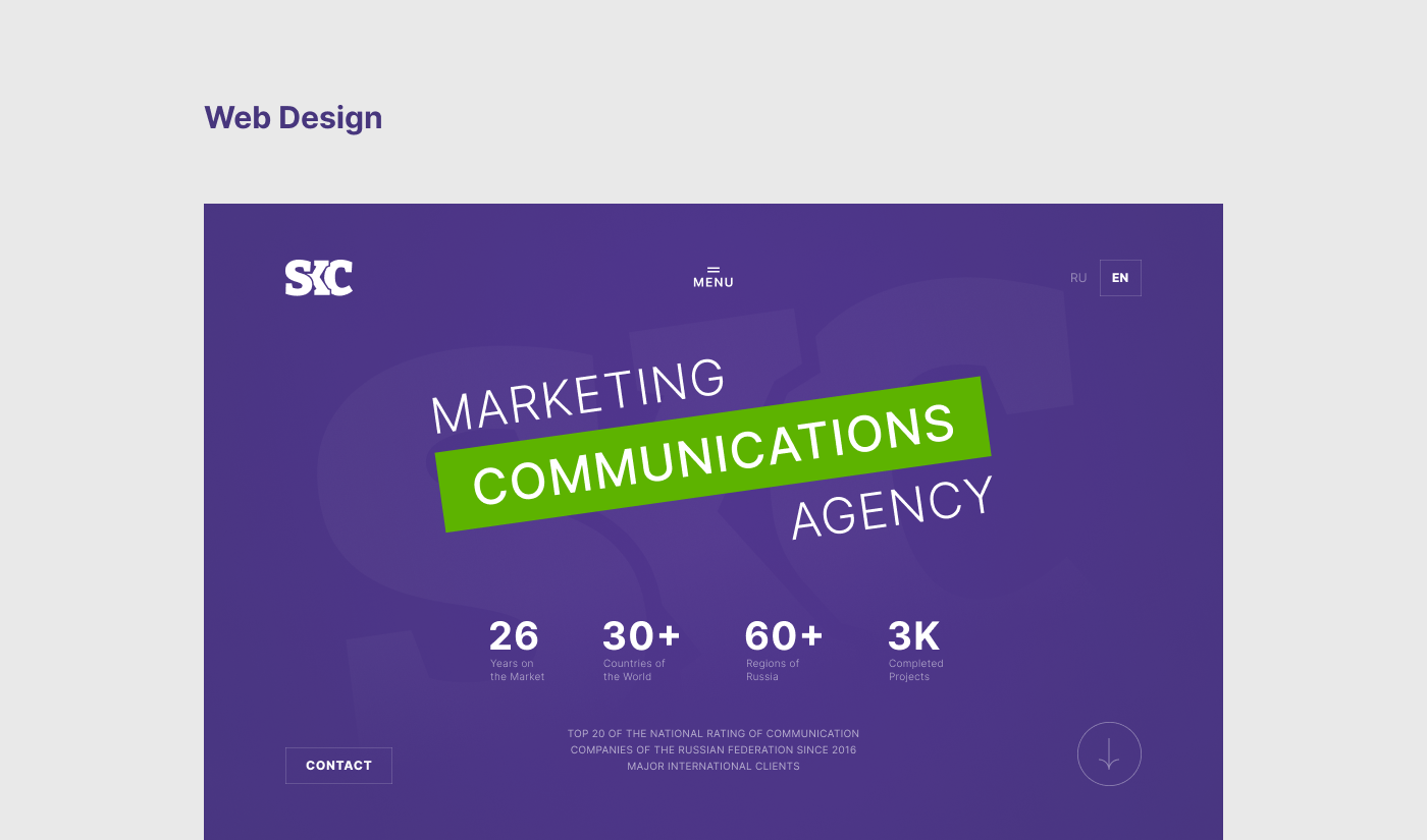 SKC Marketing Agency — Изображение №9 — Интерфейсы, Брендинг на Dprofile