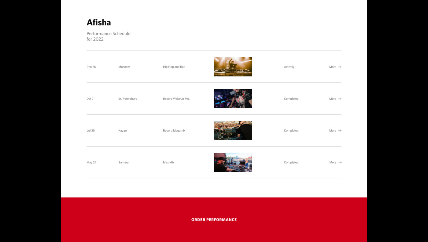 Website for DJ Peretse — Изображение №8 — Интерфейсы на Dprofile