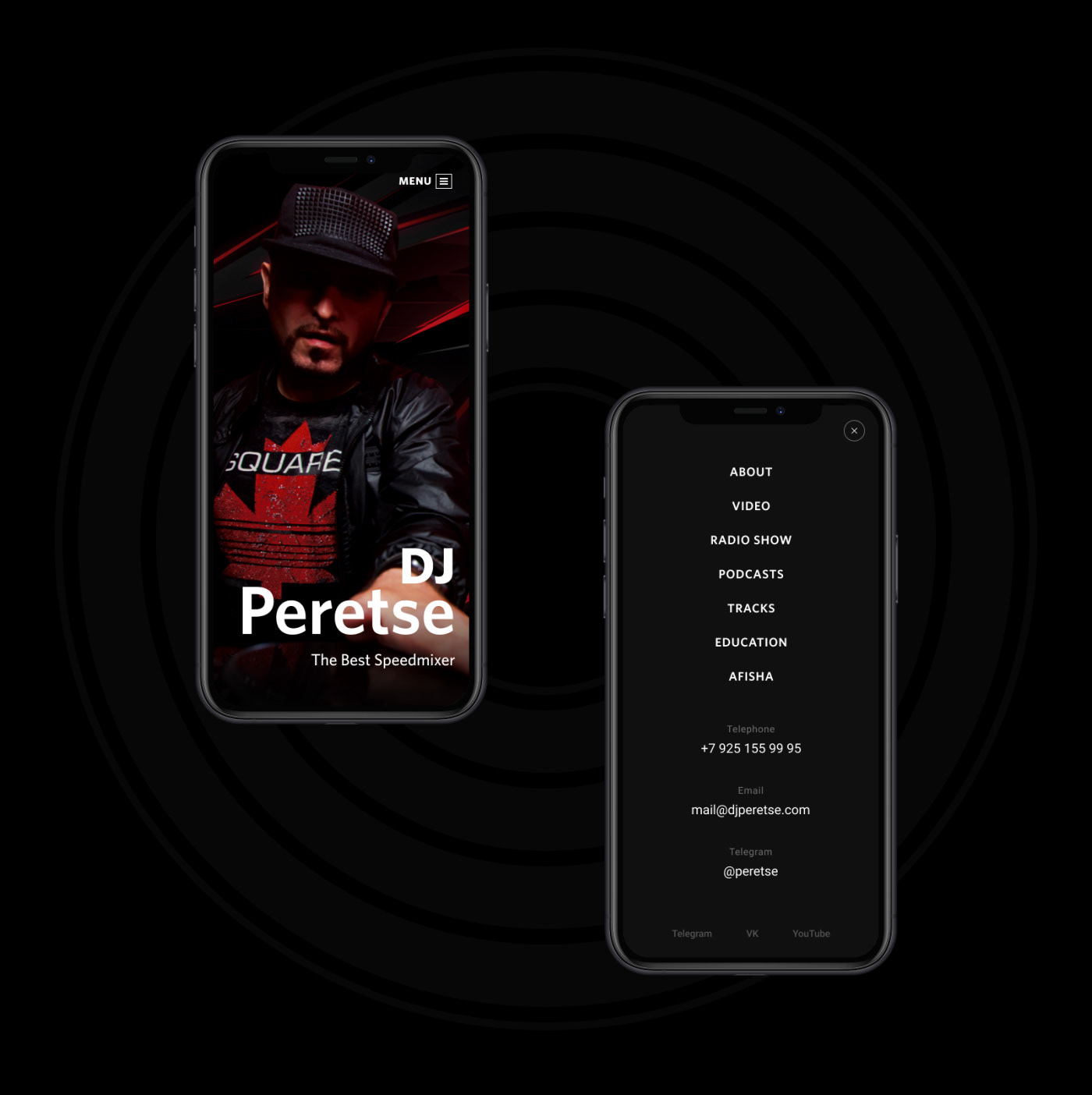 Website for DJ Peretse — Изображение №13 — Интерфейсы на Dprofile