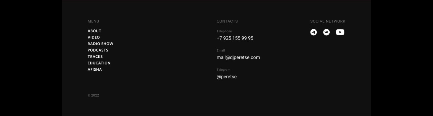 Website for DJ Peretse — Изображение №9 — Интерфейсы на Dprofile