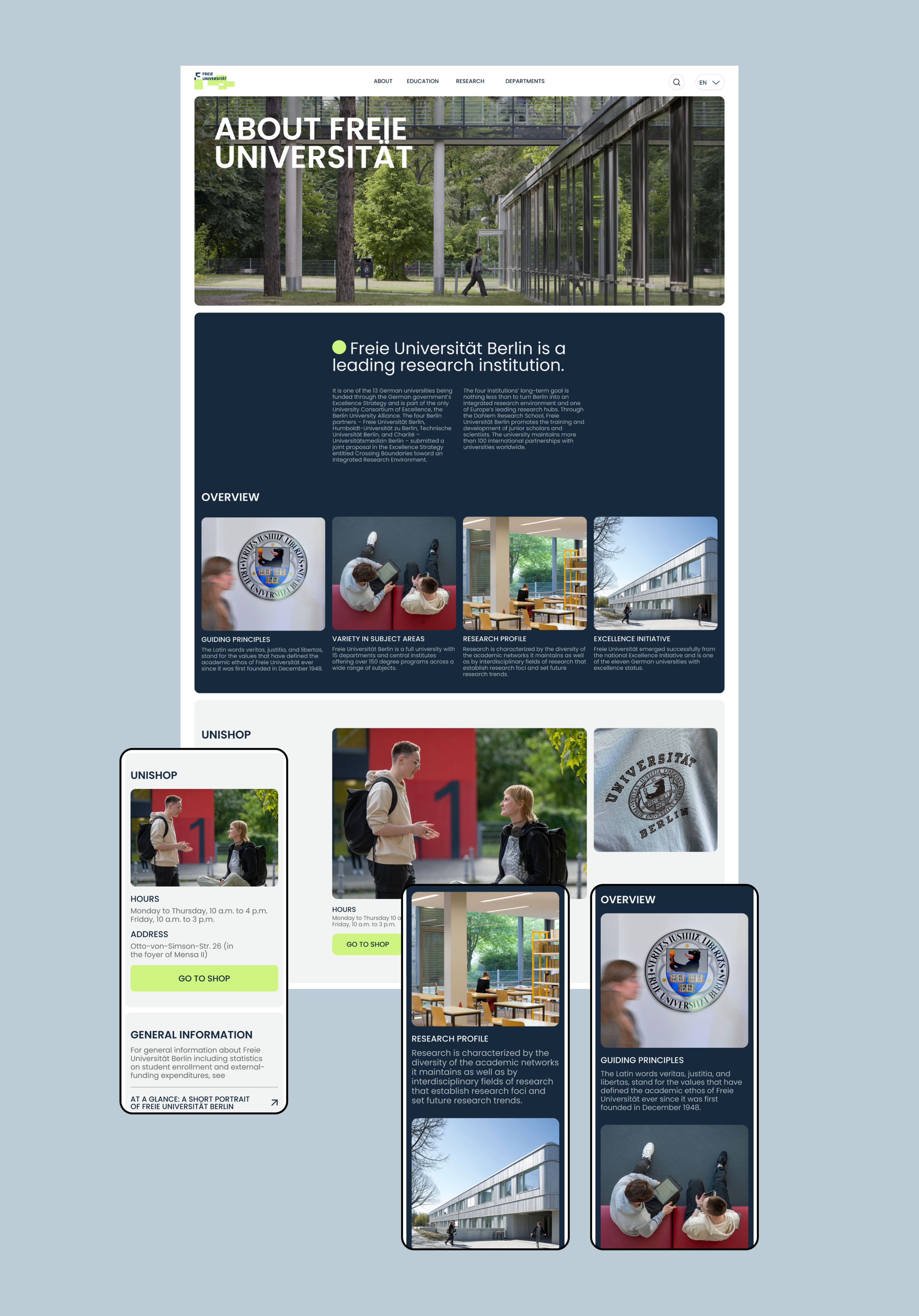 Free University Berlin - Redesign — Изображение №4 — Интерфейсы на Dprofile