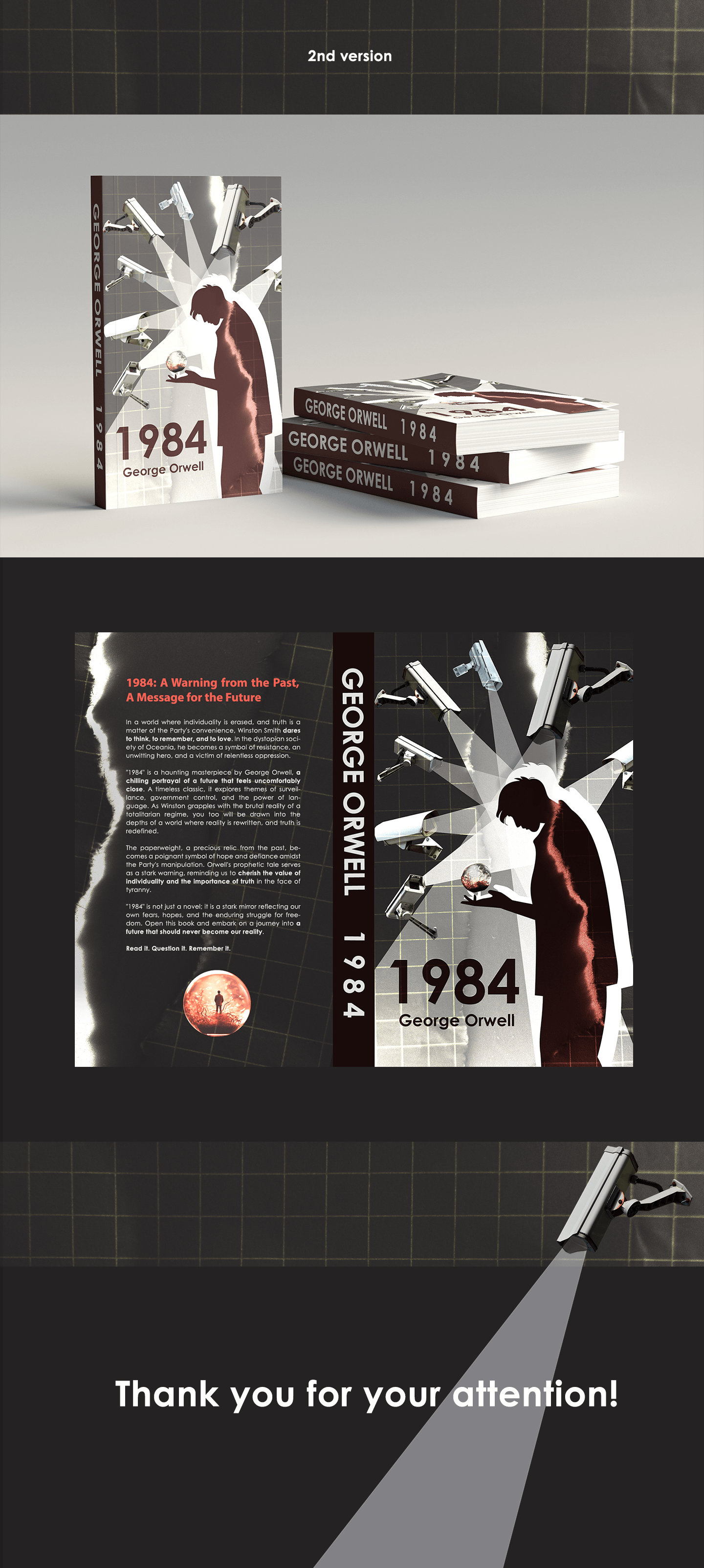 1984 Book Cover Design — Изображение №3 — Брендинг, Графика на Dprofile