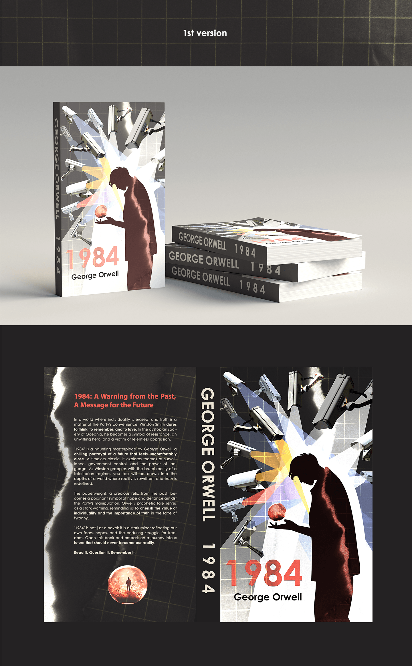 1984 Book Cover Design — Изображение №2 — Брендинг, Графика на Dprofile