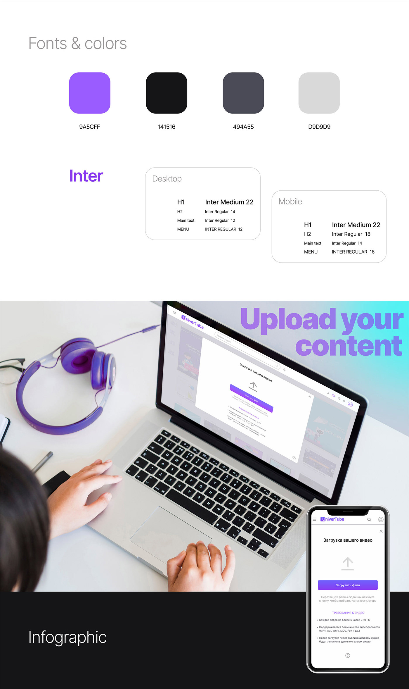 UniverTube web service design UX/UI — Изображение №9 — Интерфейсы на Dprofile