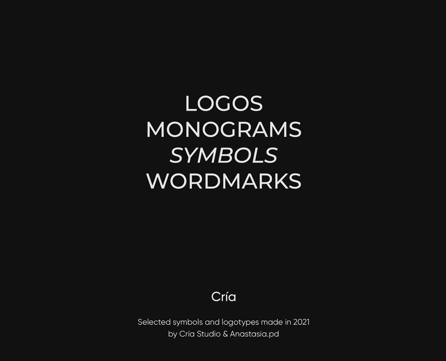 Logofolio 2021 by Cría — Брендинг на Dprofile