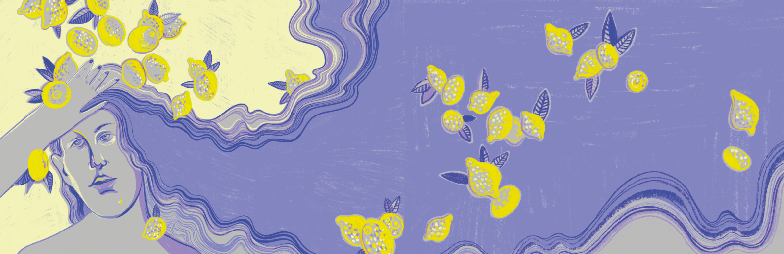 panoramic picture "everything is so sour but I love lemons" — Изображение №1 — Иллюстрация, Графика на Dprofile