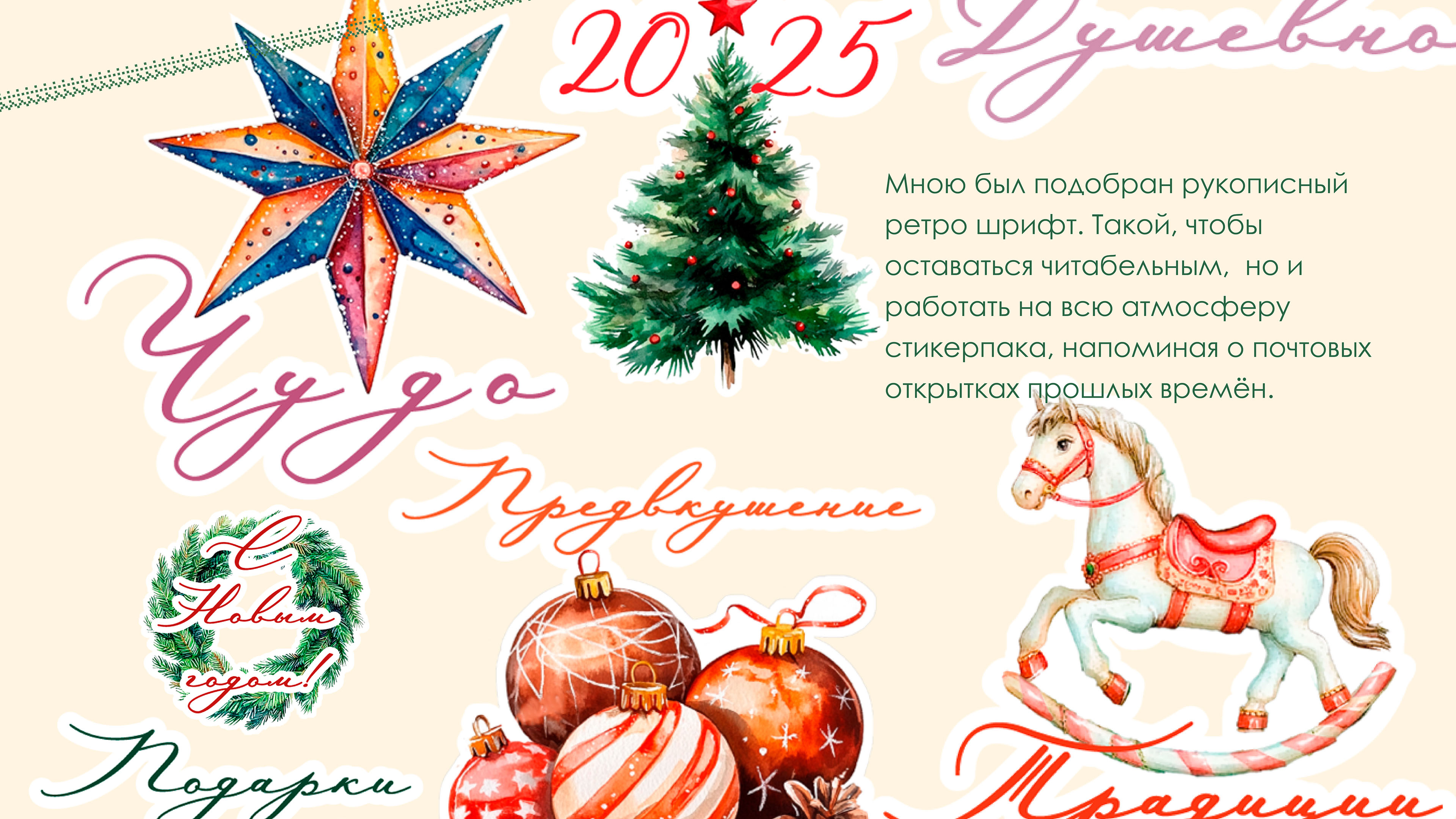 Новый год и Рождество. Стикеры для телеграм — Изображение №3 — Иллюстрация, Графика на Dprofile