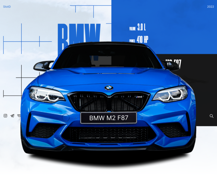 Landing page BMW M2 F87 — Интерфейсы на Dprofile