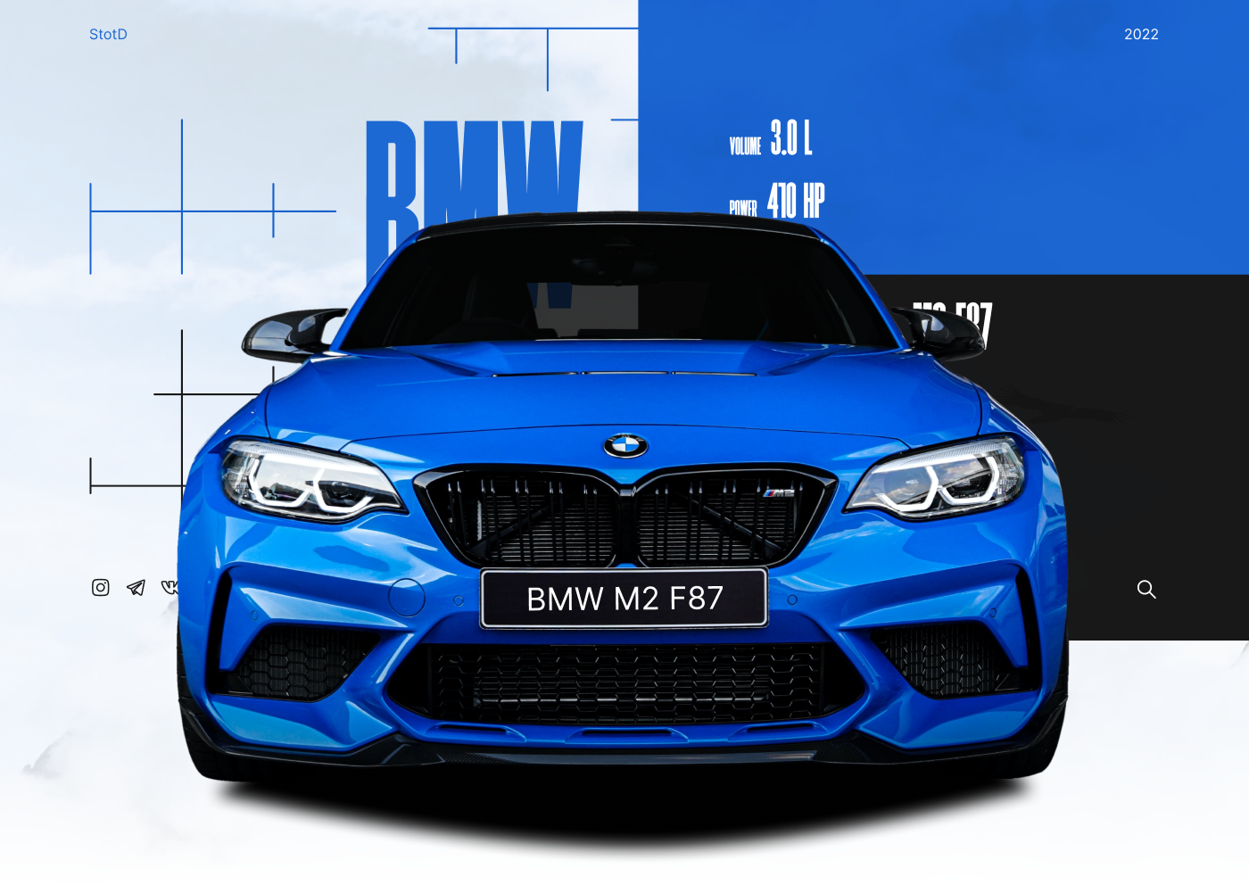 Landing page BMW M2 F87 — Изображение №1 — Интерфейсы на Dprofile