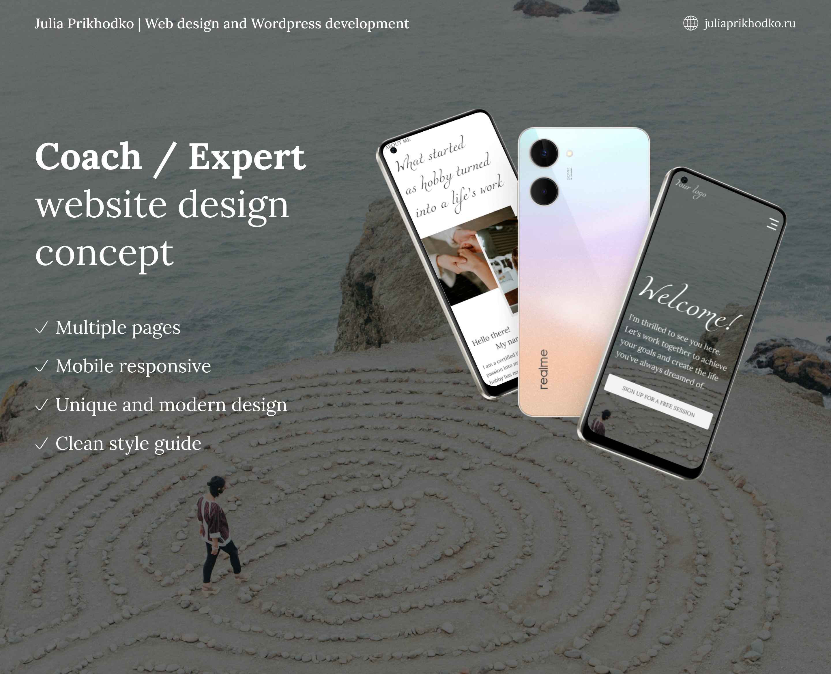 Coach / Expert / Lawer website design concept — Интерфейсы на Dprofile