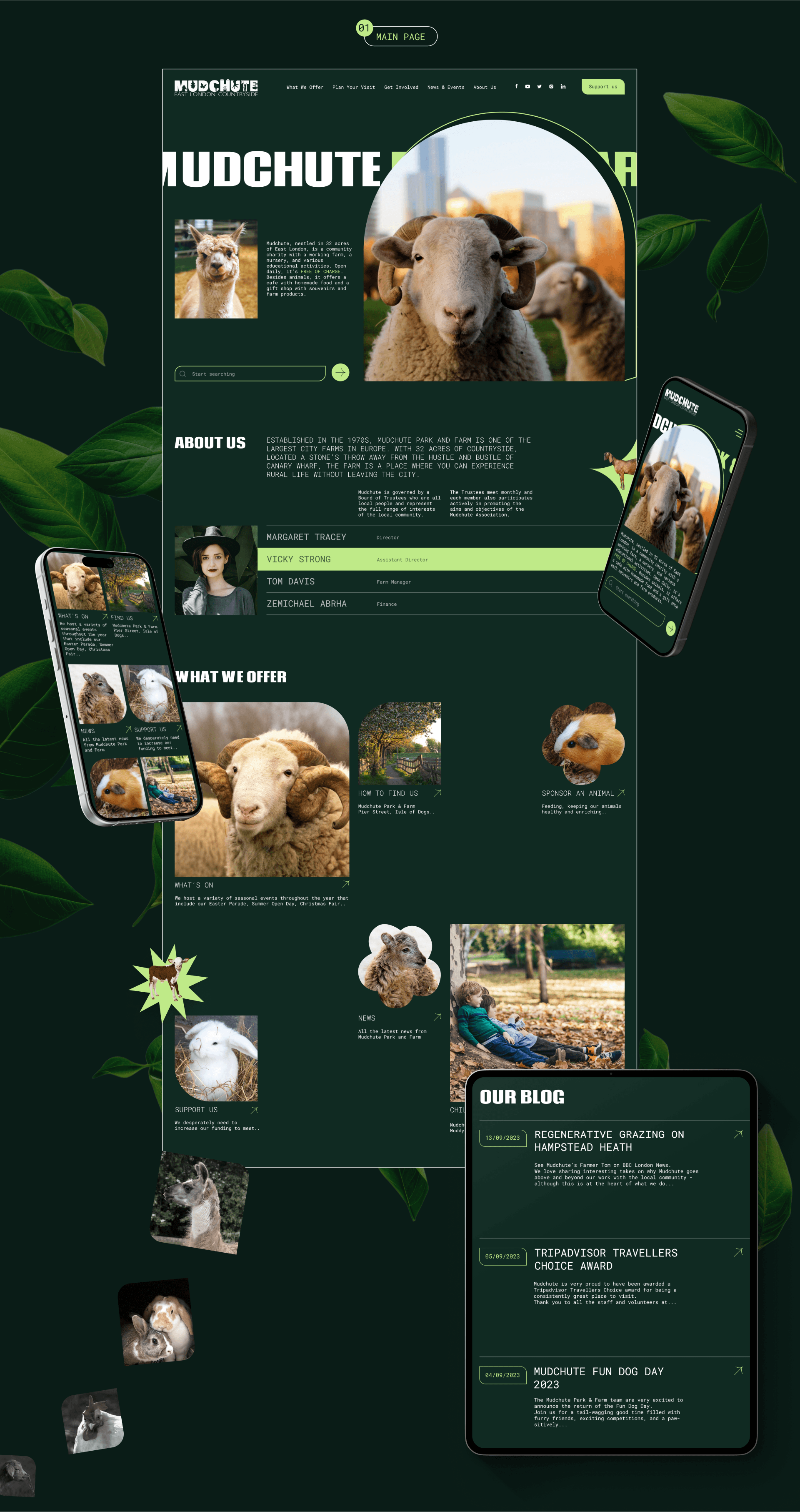 Mudchute Park&Farm | Corporate Website Redesign — Изображение №2 — Интерфейсы, Анимация на Dprofile