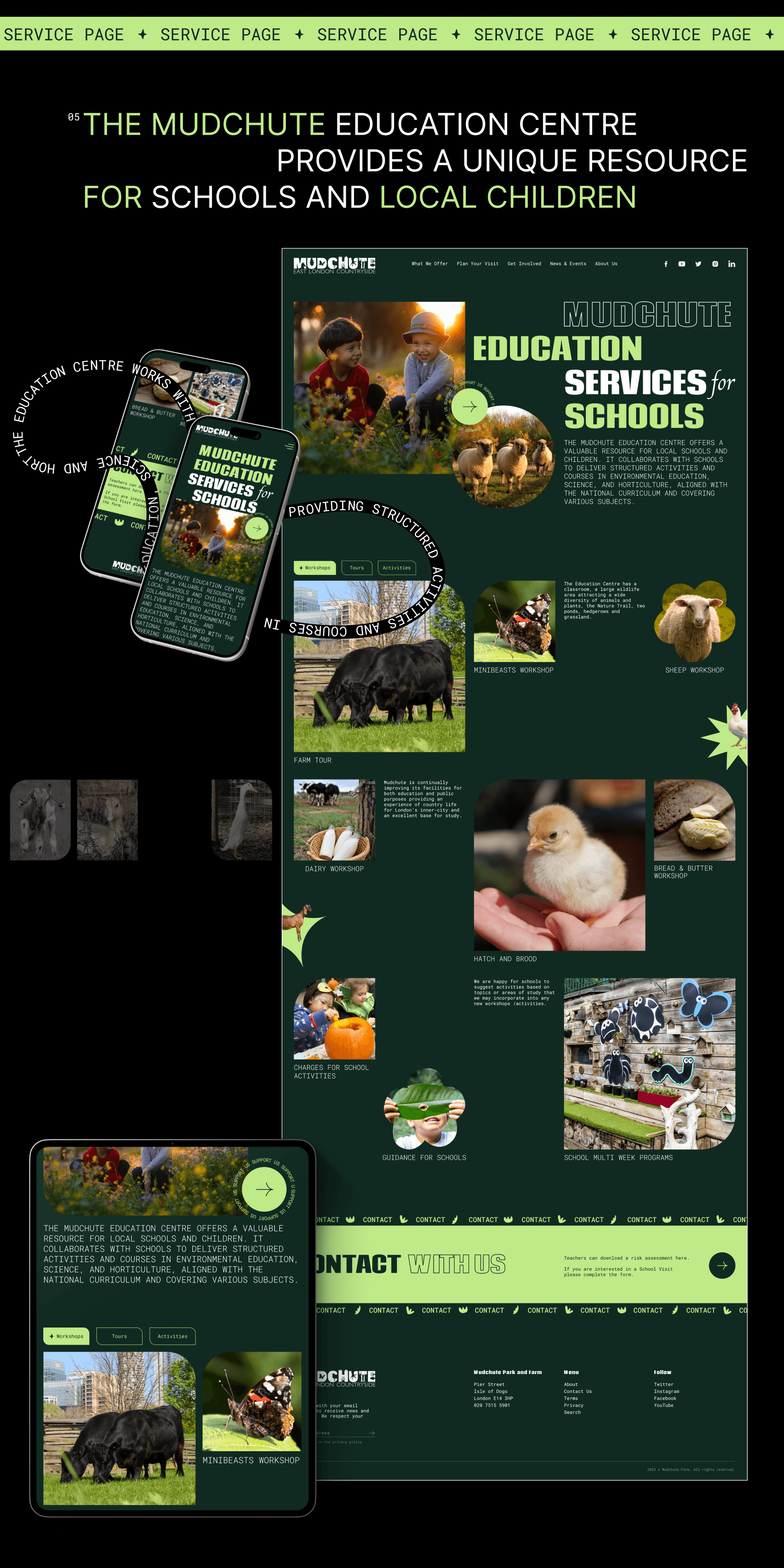 Mudchute Park&Farm | Corporate Website Redesign — Изображение №9 — Интерфейсы, Анимация на Dprofile