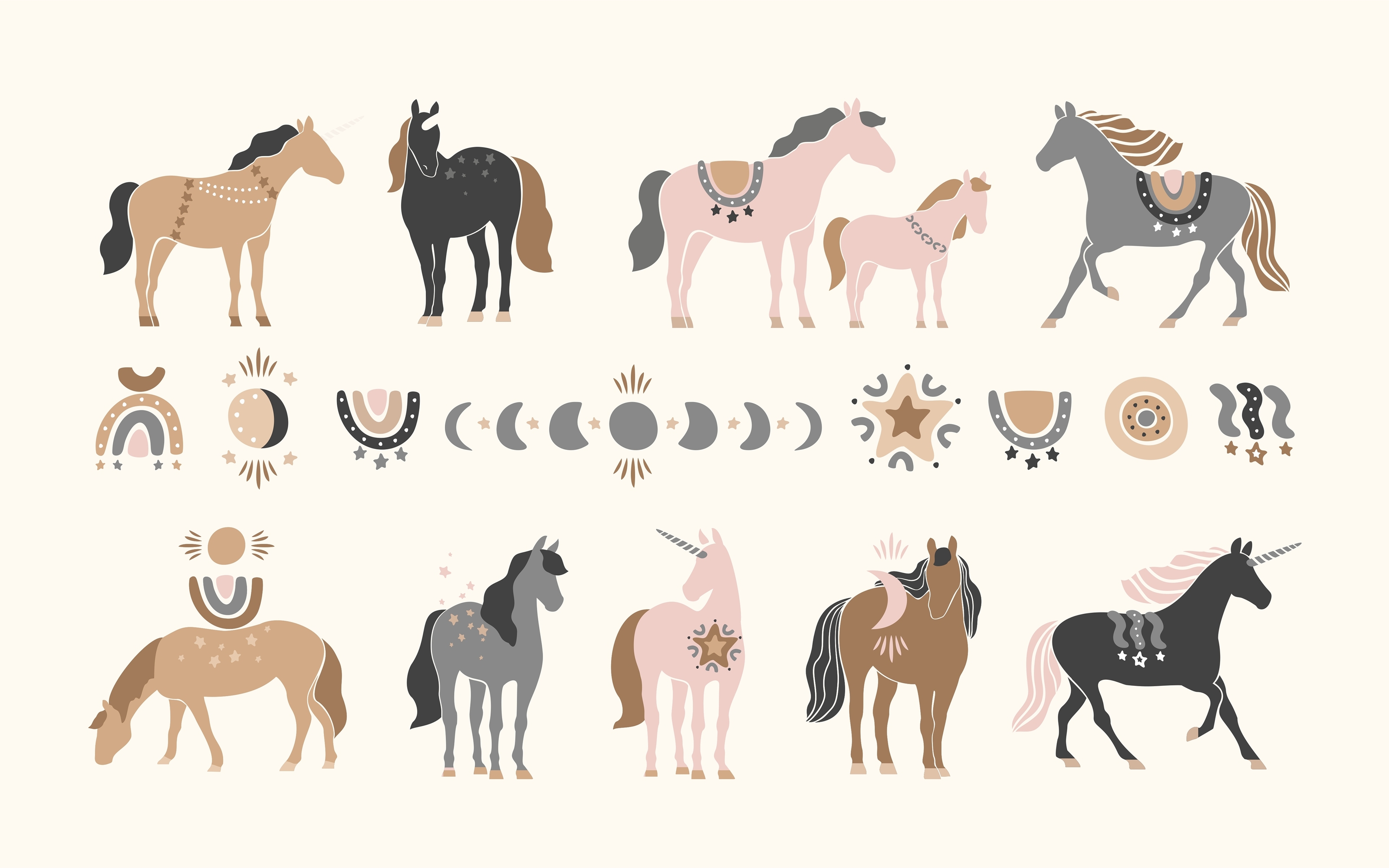Magical horses illustration — Изображение №2 — Иллюстрация, Графика на Dprofile