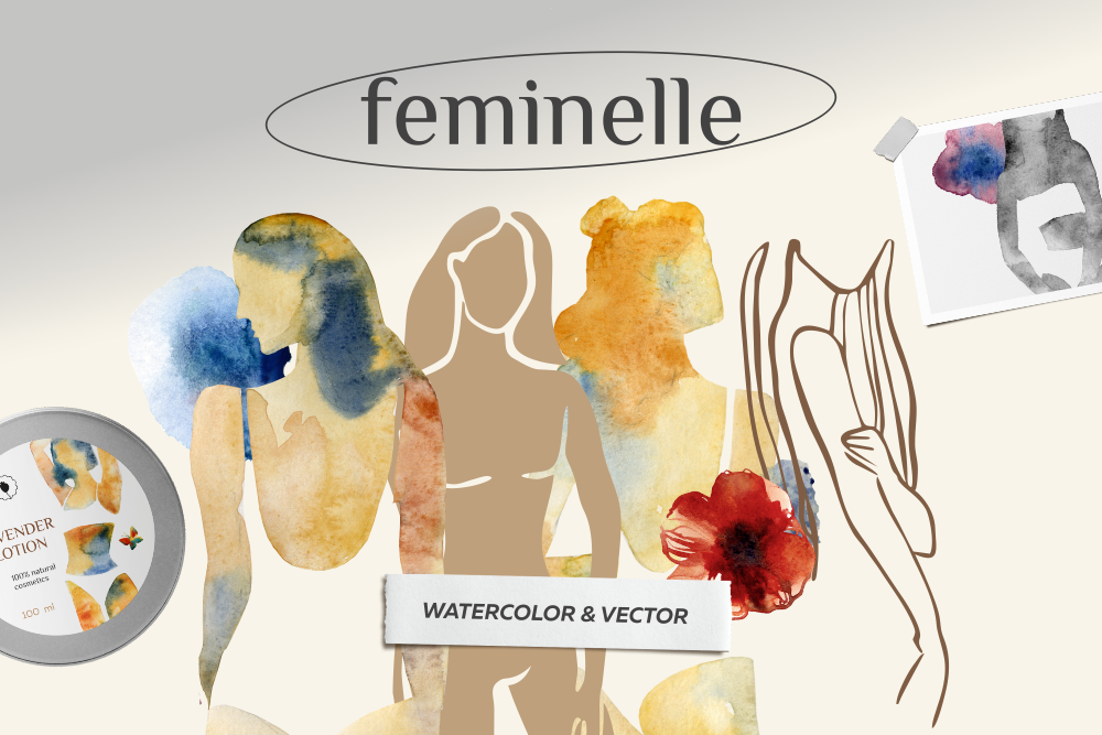 watercolor and vector woman body — Изображение №1 — Иллюстрация, Графика на Dprofile