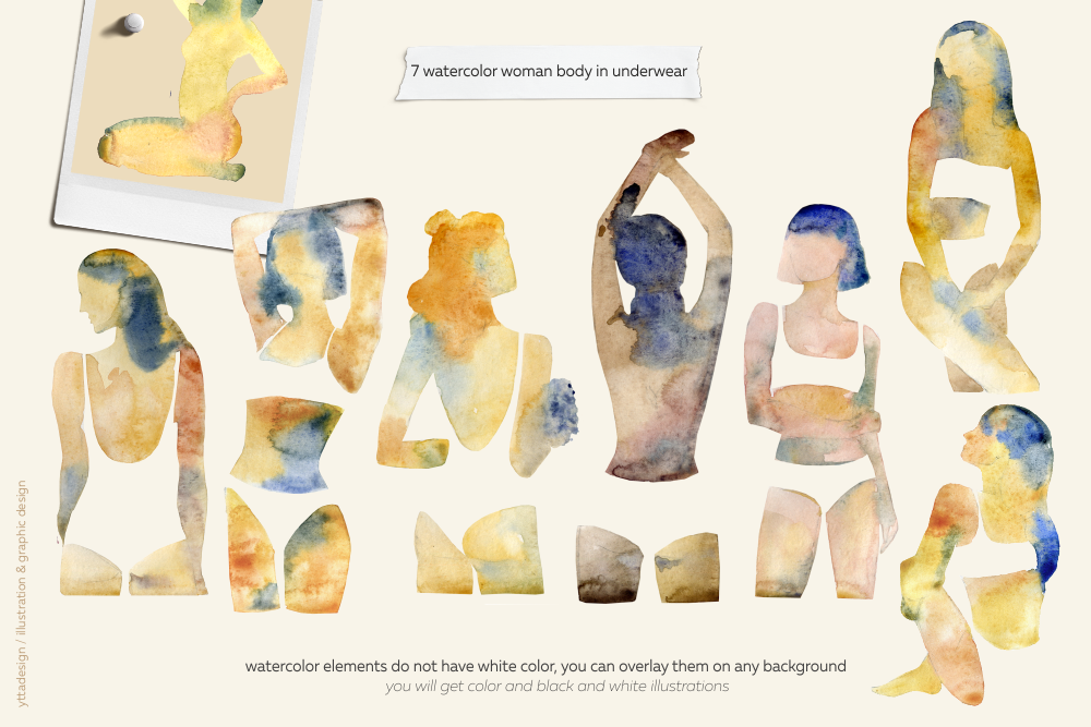 watercolor and vector woman body — Изображение №4 — Иллюстрация, Графика на Dprofile