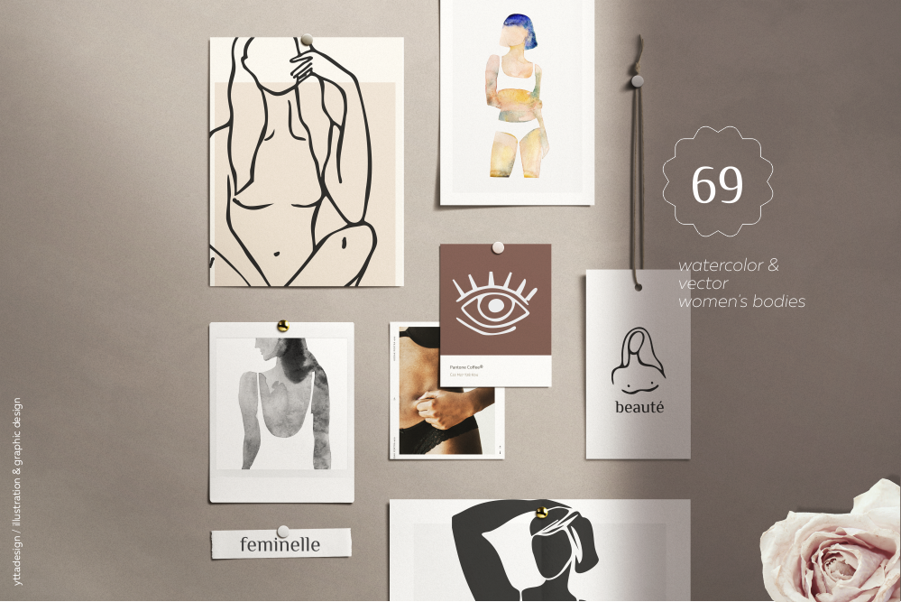 watercolor and vector woman body — Изображение №3 — Иллюстрация, Графика на Dprofile
