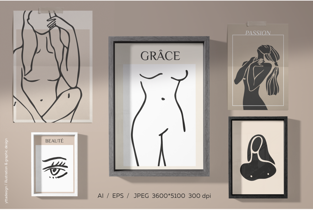 watercolor and vector woman body — Изображение №13 — Иллюстрация, Графика на Dprofile