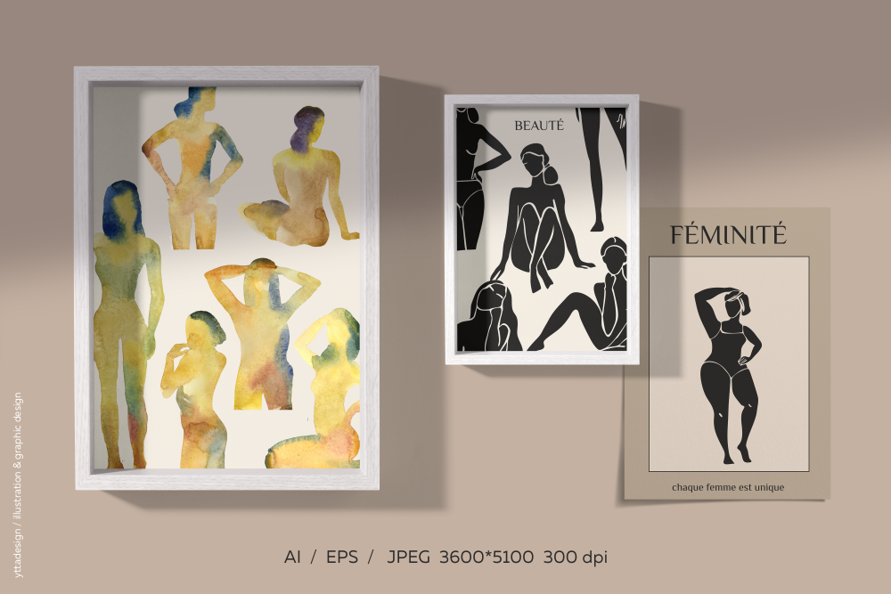 watercolor and vector woman body — Изображение №16 — Иллюстрация, Графика на Dprofile