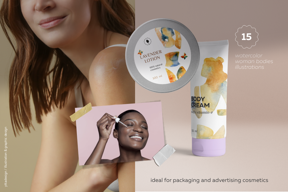 watercolor and vector woman body — Изображение №7 — Иллюстрация, Графика на Dprofile