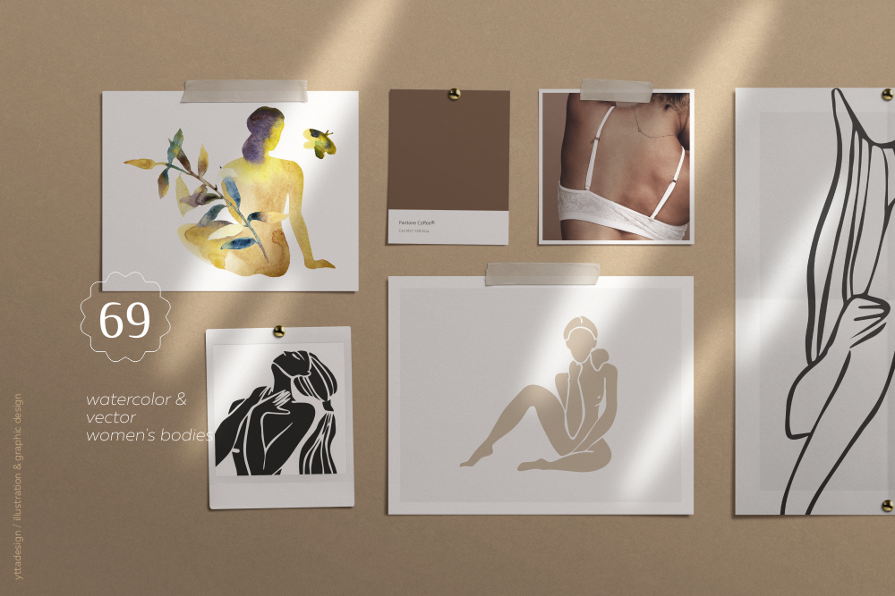 watercolor and vector woman body — Изображение №2 — Иллюстрация, Графика на Dprofile