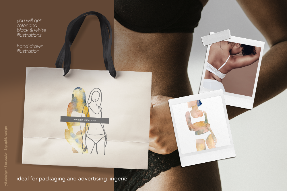 watercolor and vector woman body — Изображение №8 — Иллюстрация, Графика на Dprofile