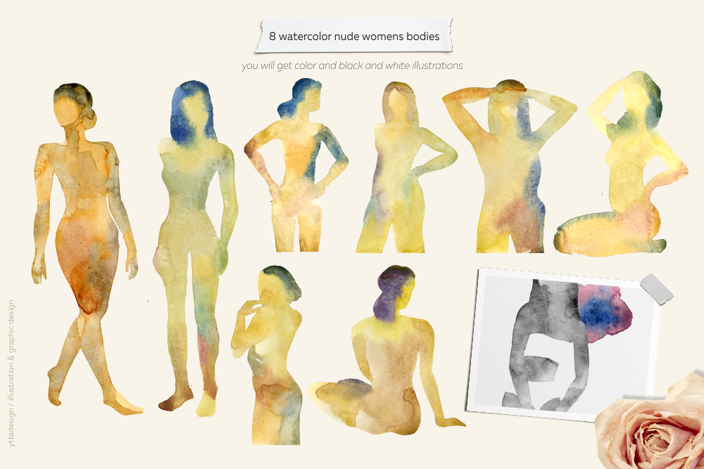watercolor and vector woman body — Изображение №5 — Иллюстрация, Графика на Dprofile