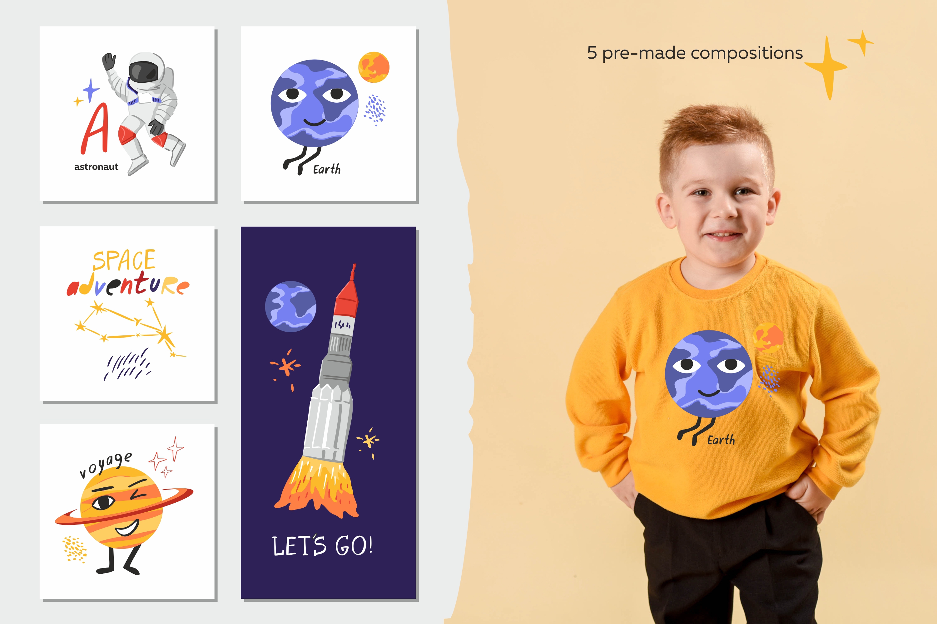 Space alphabet $ symbols — Изображение №6 — Брендинг, Иллюстрация на Dprofile
