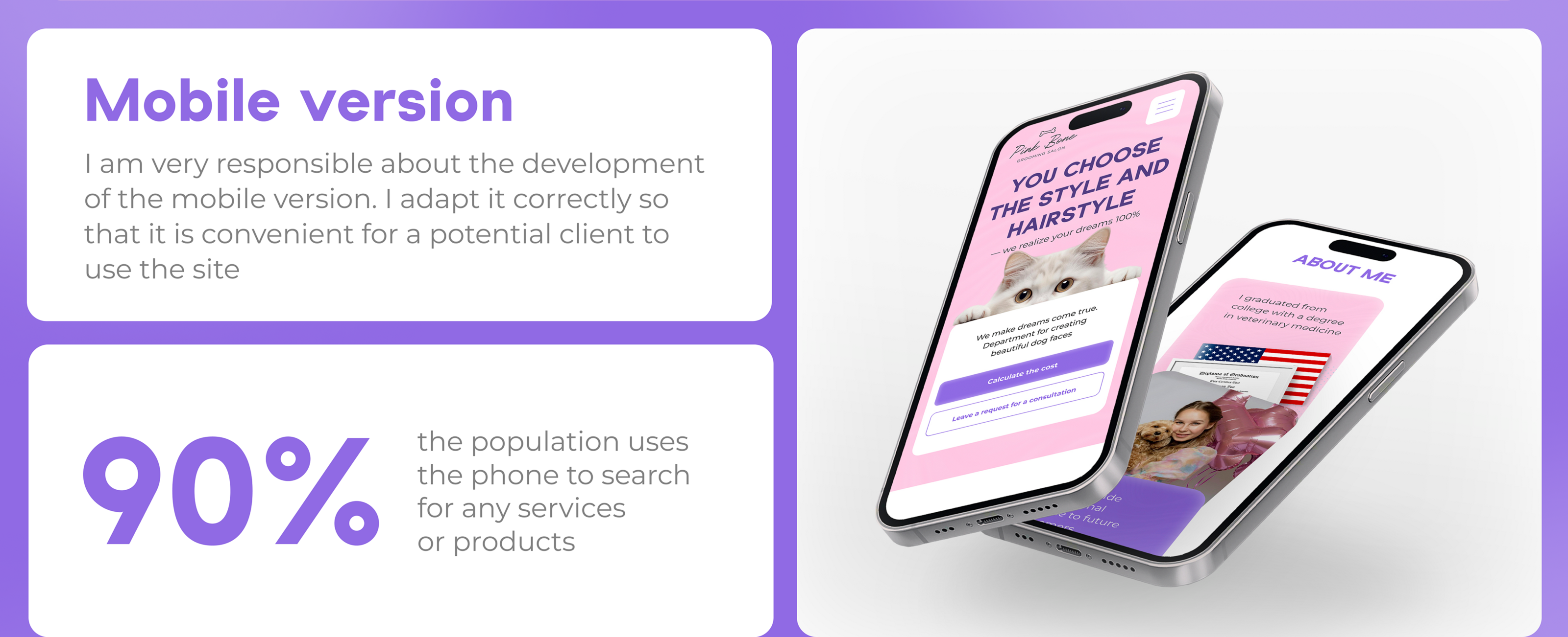 Website for a grooming salon/груминг салон — Изображение №6 — Интерфейсы на Dprofile