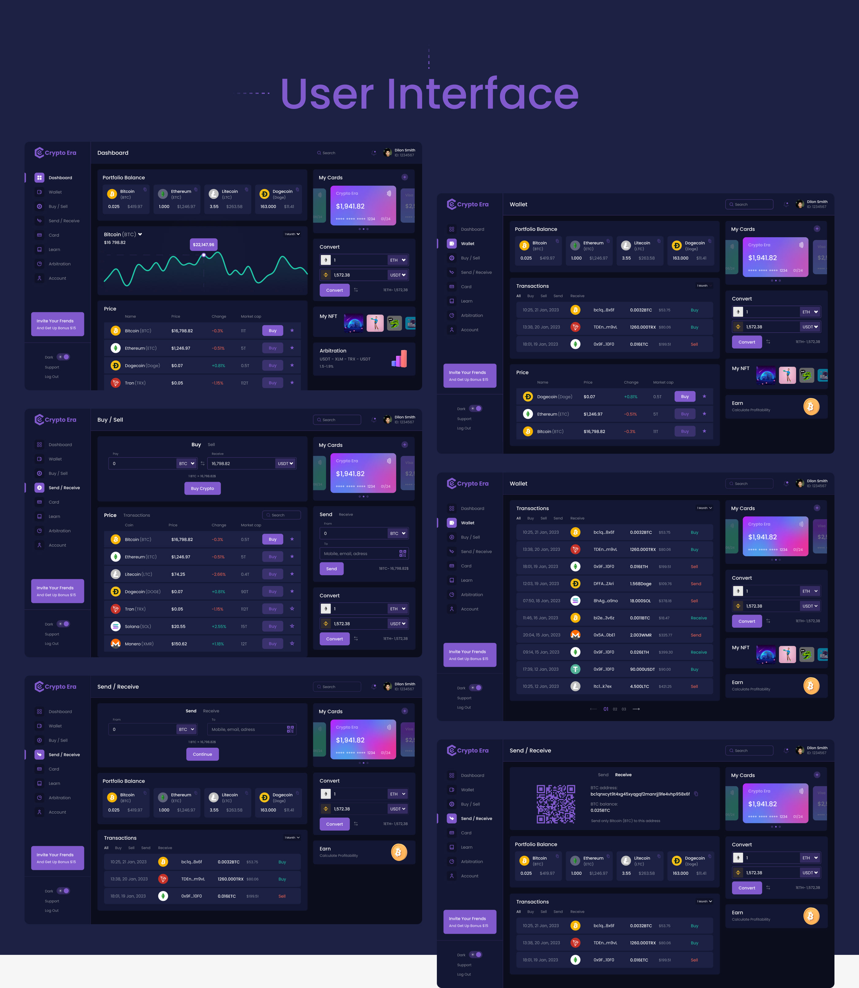 Crypto Wallet - Desktop & Mobile App — Изображение №10 — Интерфейсы на Dprofile