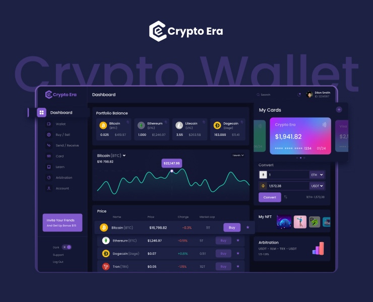 Crypto Wallet - Desktop & Mobile App на Dprofile
