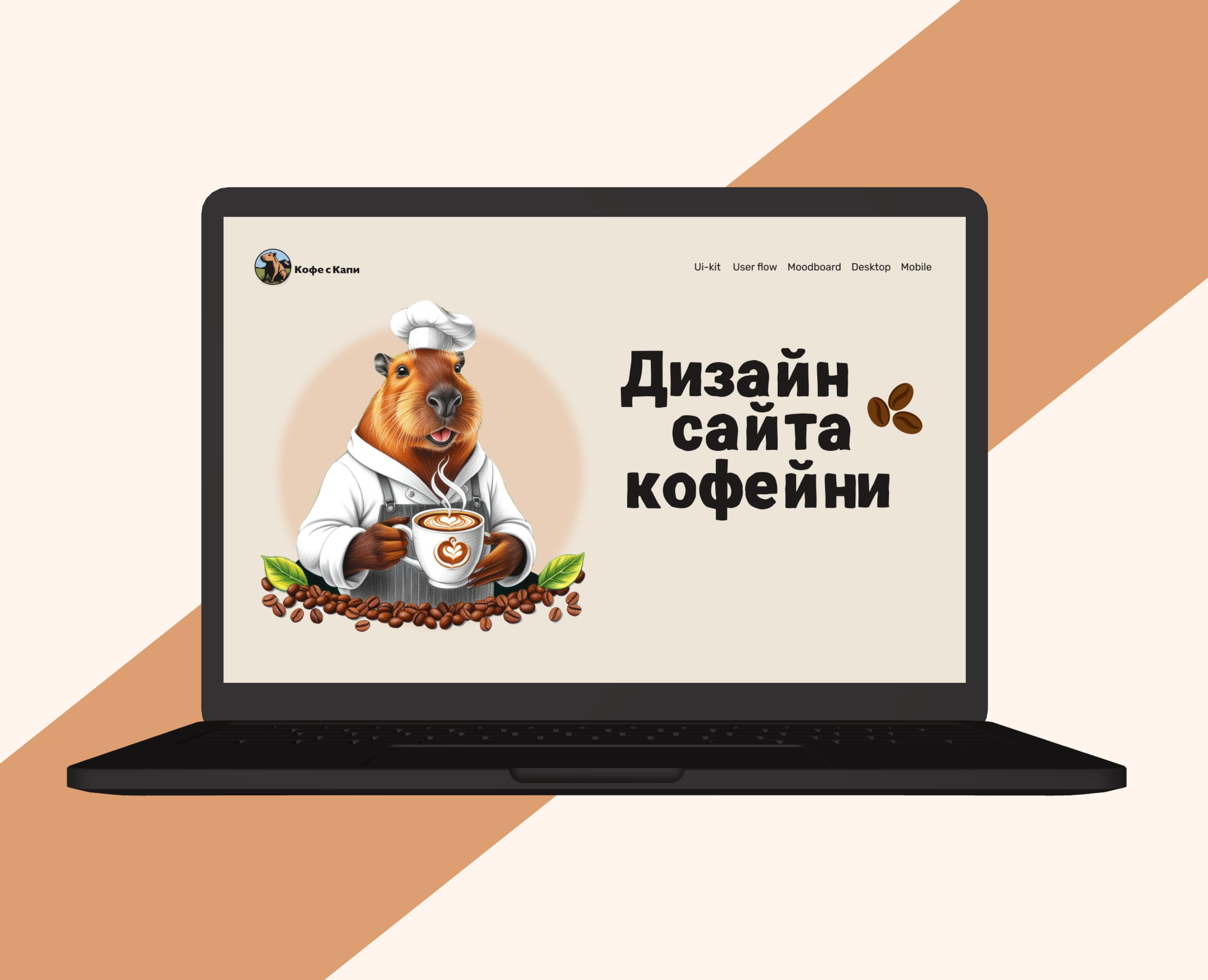 "Кофе с Капи" | дизайн сайта | website design — Интерфейсы на Dprofile