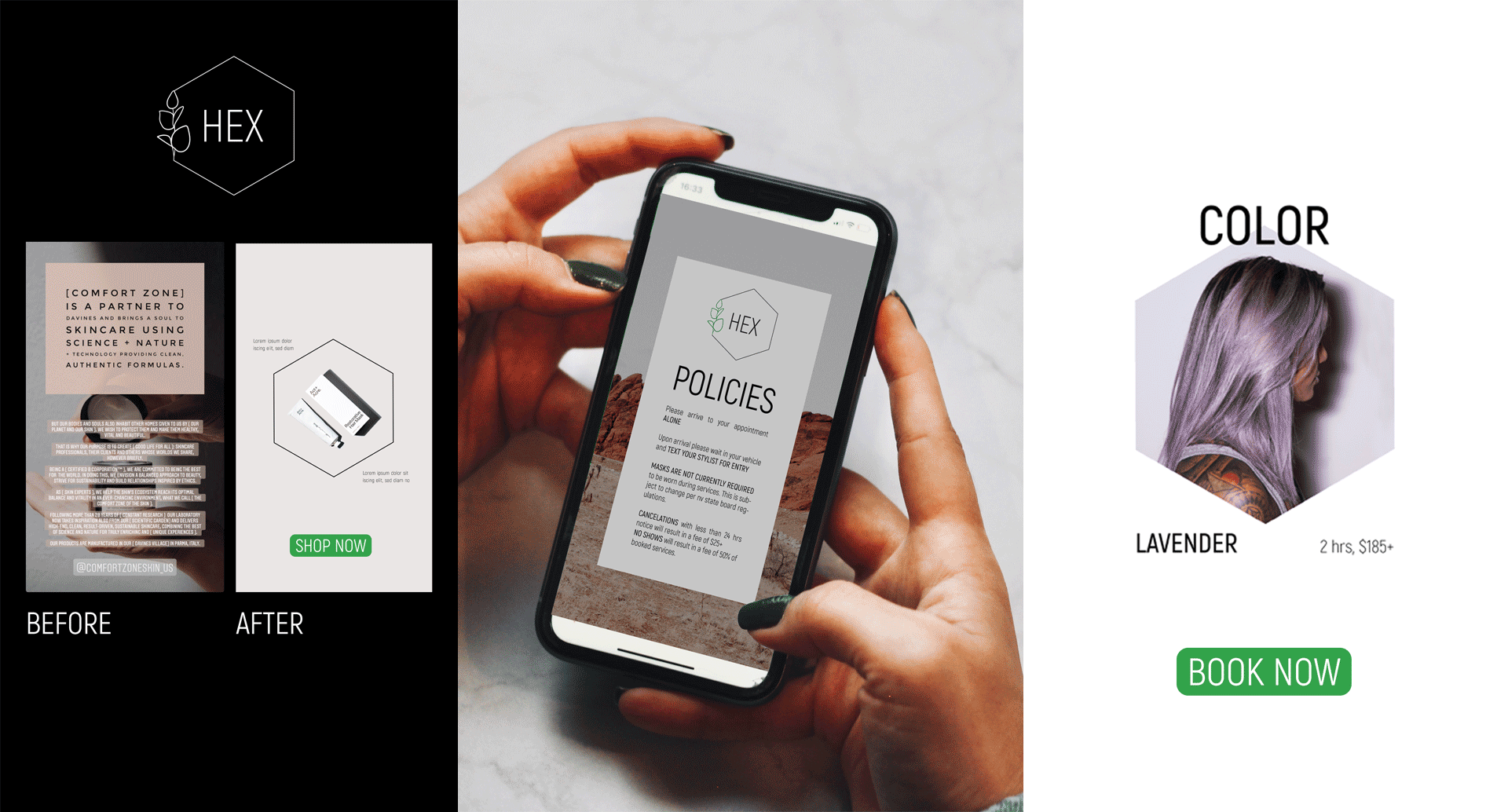 Sustainable Hair Studio Brand identity & Art Direction — Изображение №15 — Брендинг на Dprofile