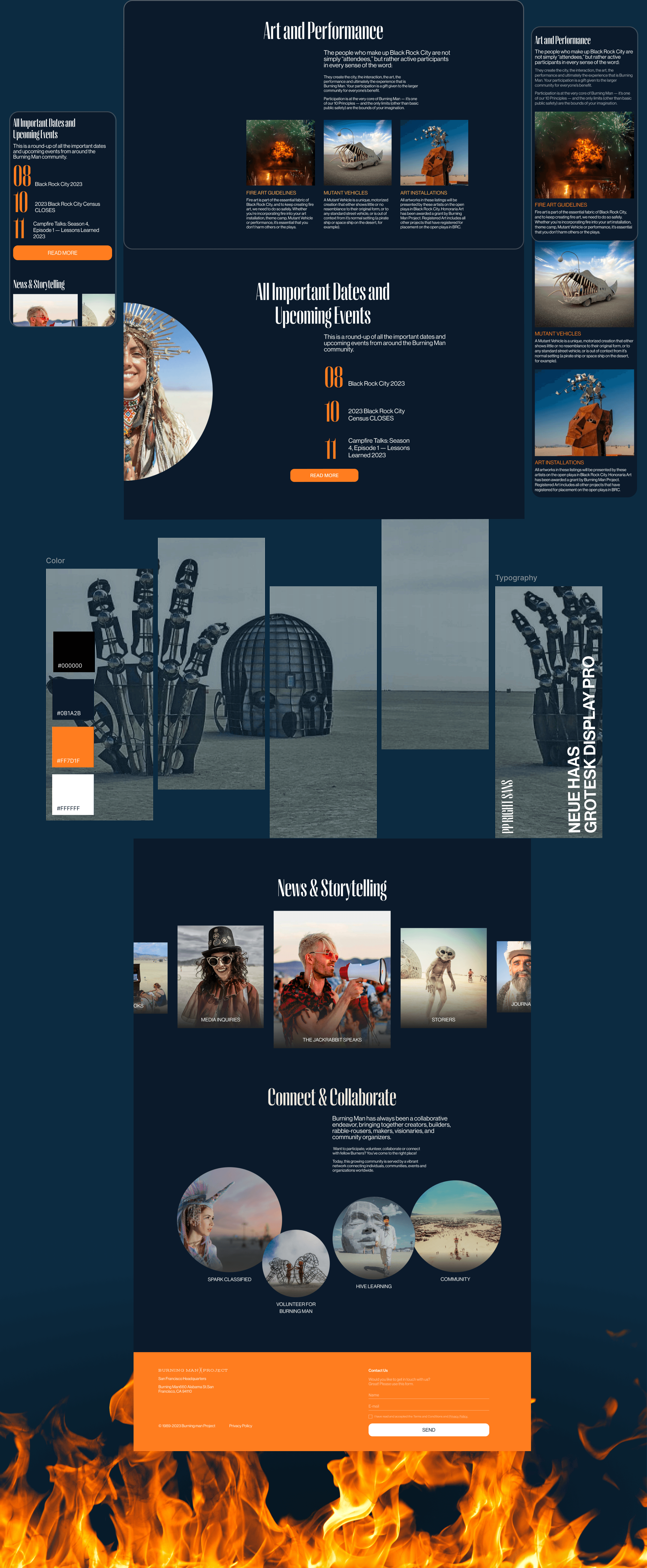 BURNING MAN | Landing Page — Изображение №3 — Интерфейсы на Dprofile
