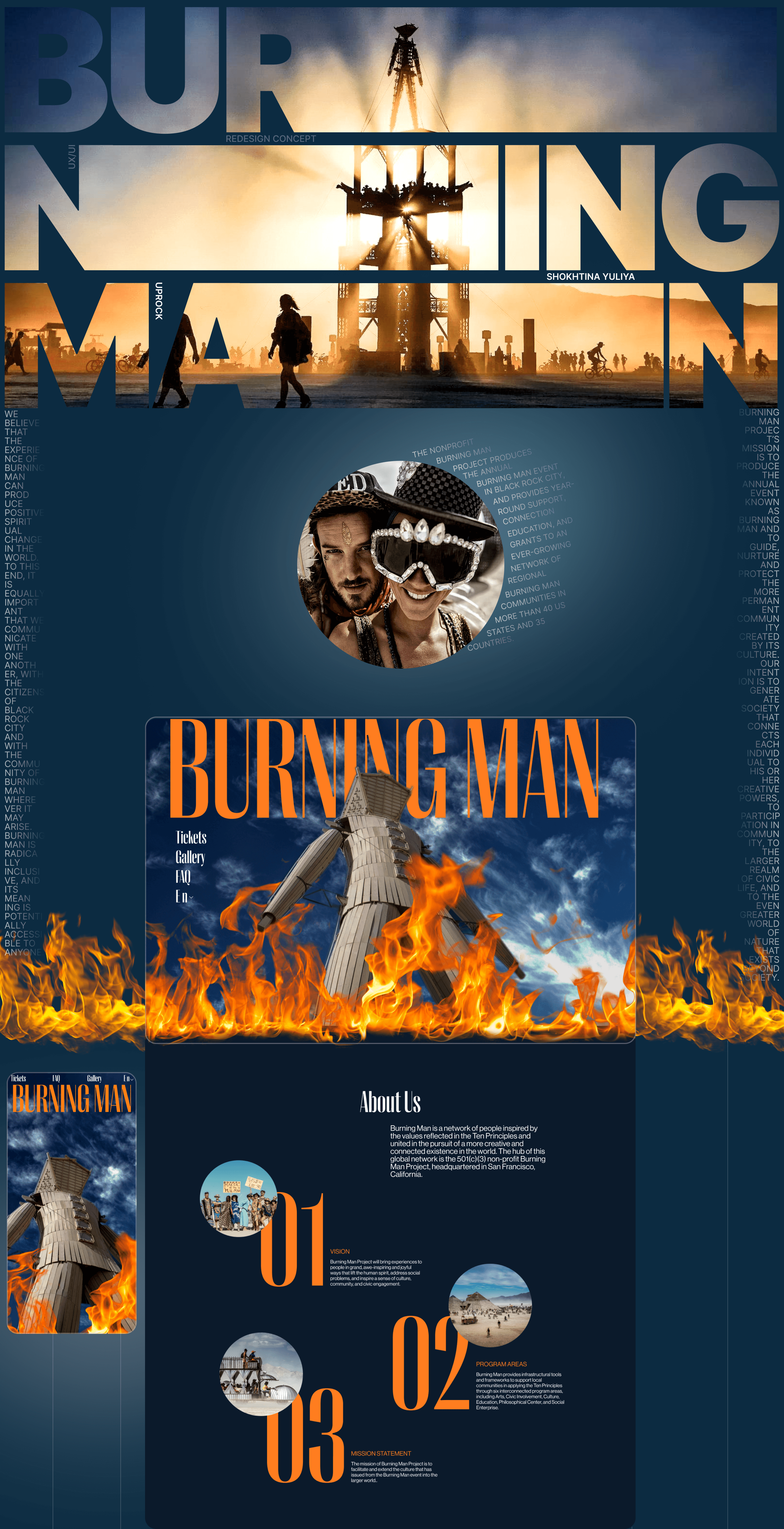 BURNING MAN | Landing Page — Изображение №1 — Интерфейсы на Dprofile