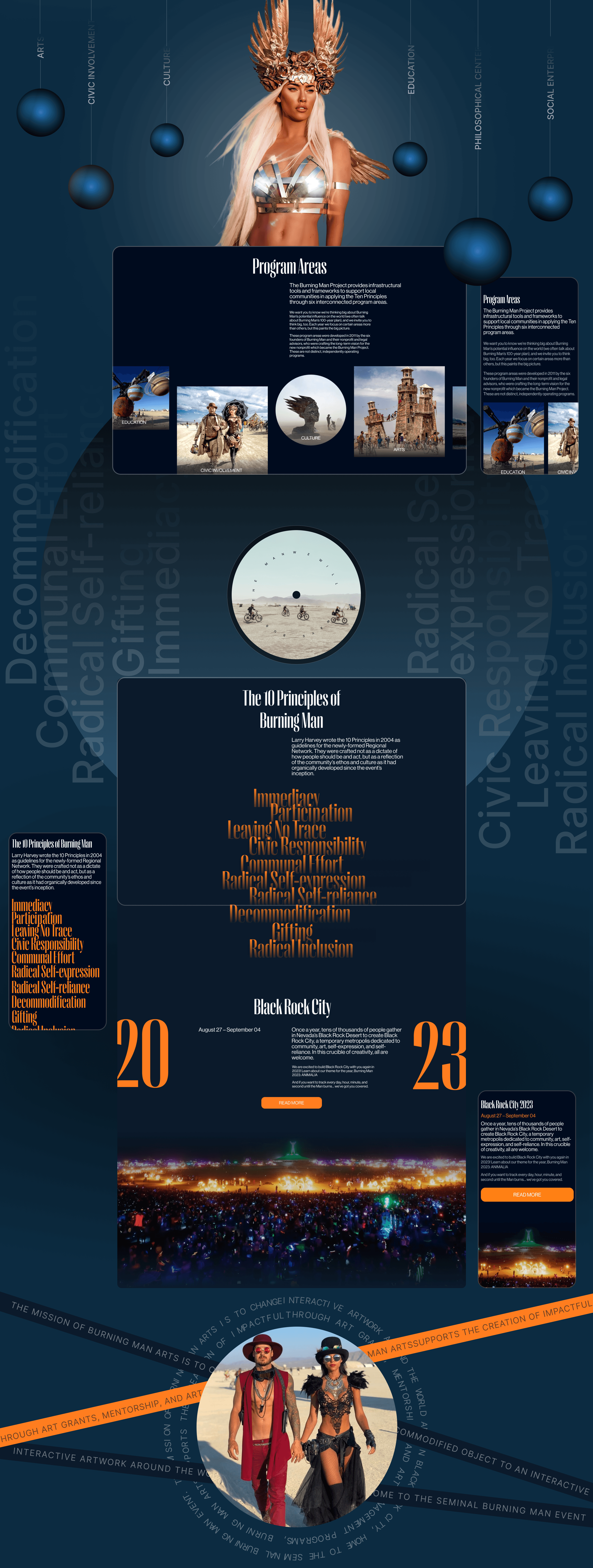 BURNING MAN | Landing Page — Изображение №2 — Интерфейсы на Dprofile