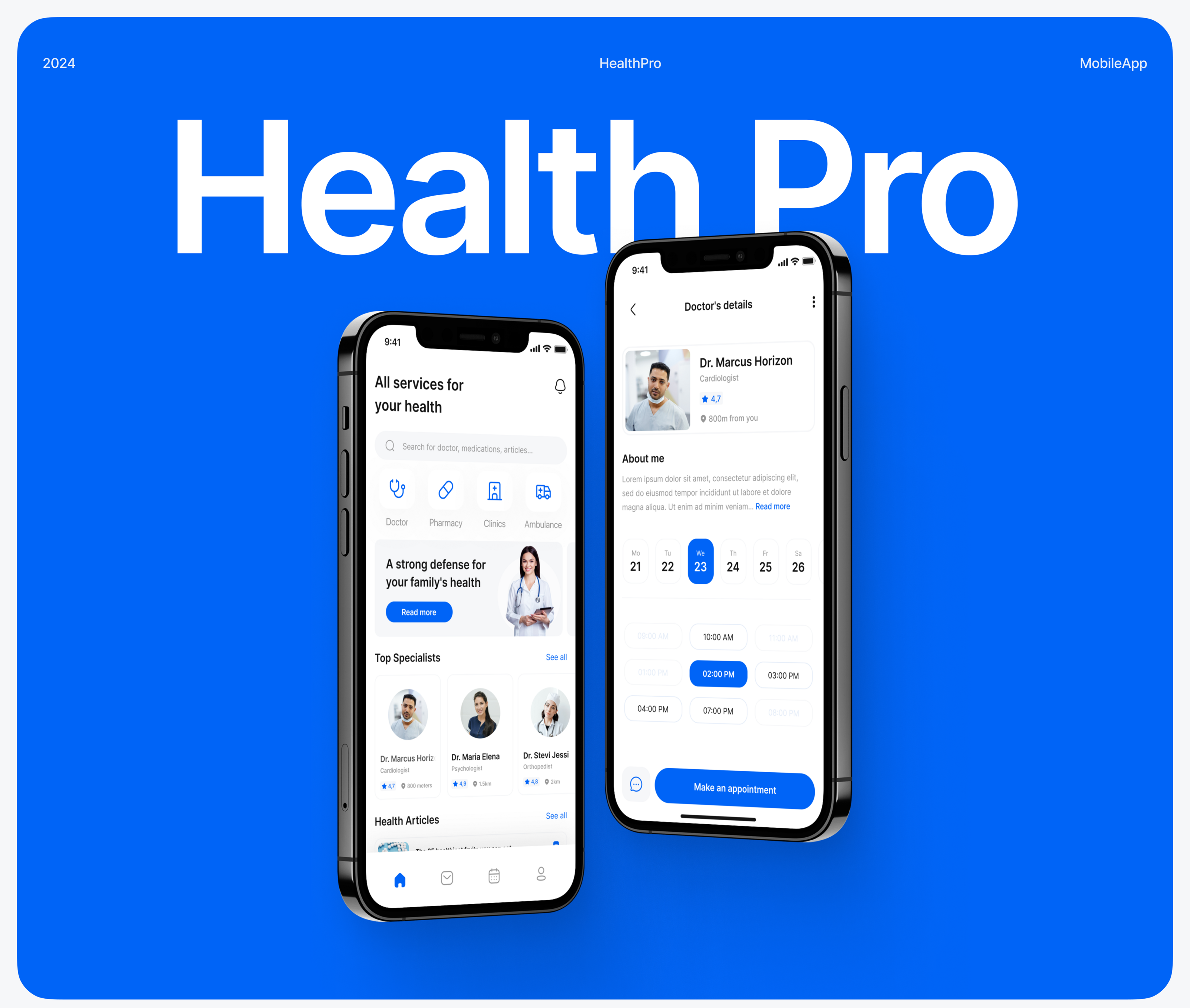 Health Pro | Медицинское мобильное приложение — Изображение №1 — Интерфейсы, Брендинг на Dprofile