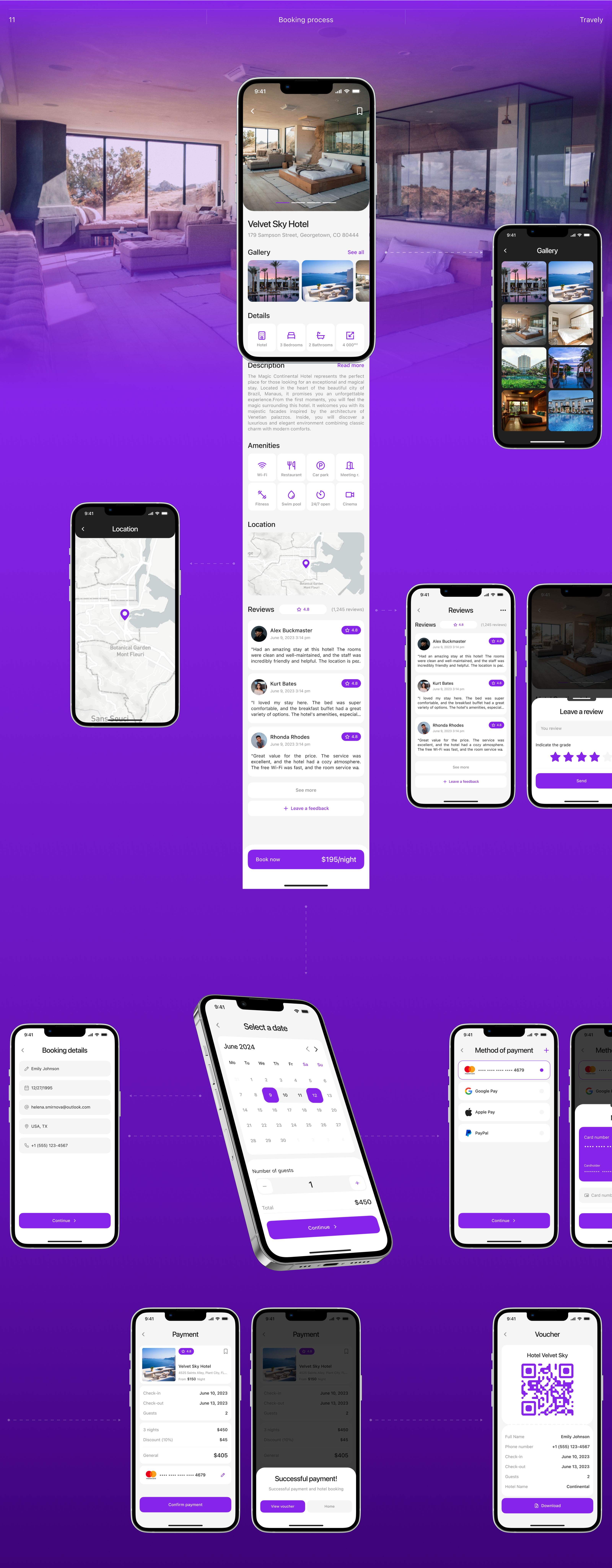 Travely | Мобильное приложение для бронирования отелей — Изображение №14 — Интерфейсы на Dprofile