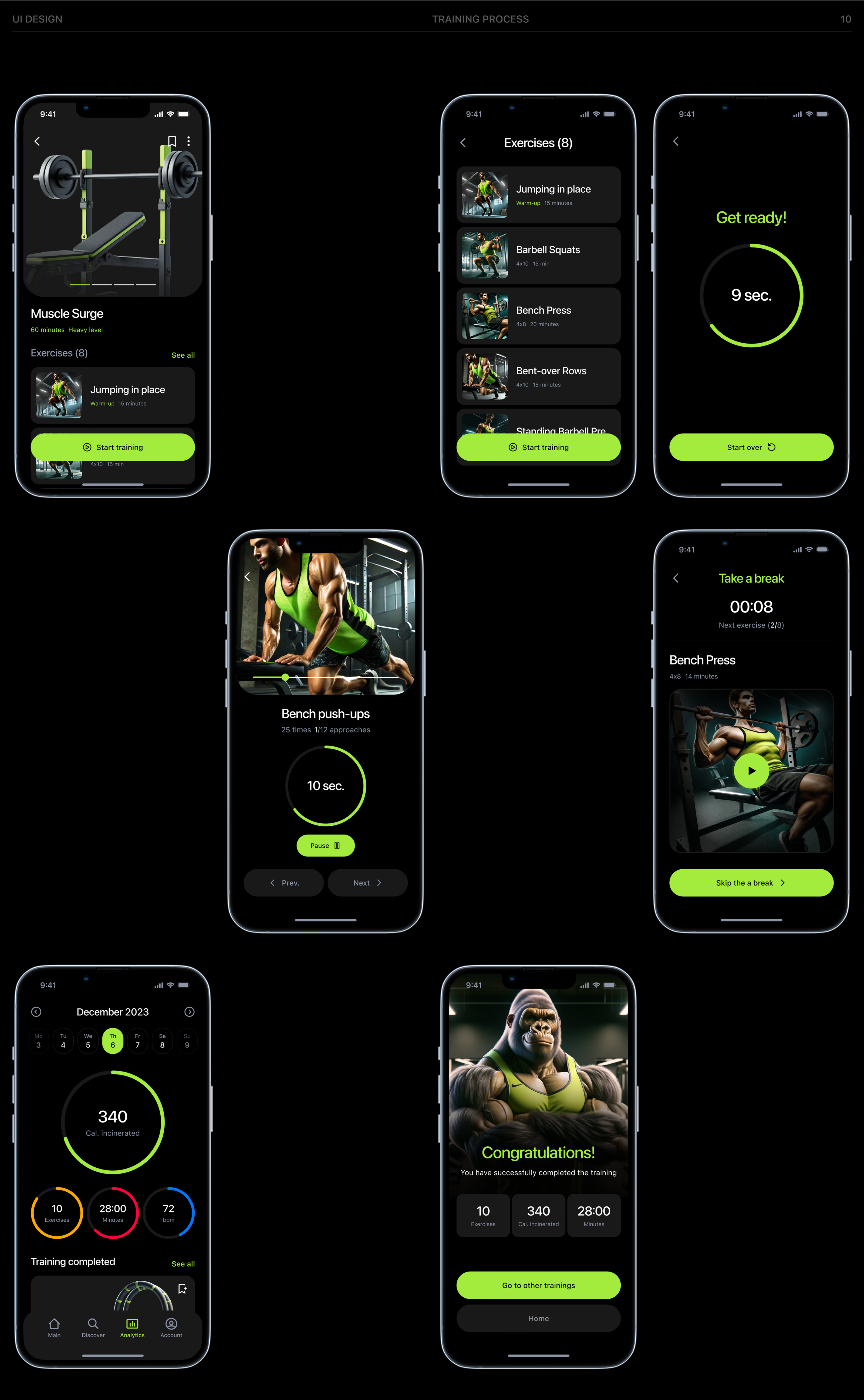 GorillaFit | Фитнес приложение — Изображение №14 — Интерфейсы на Dprofile
